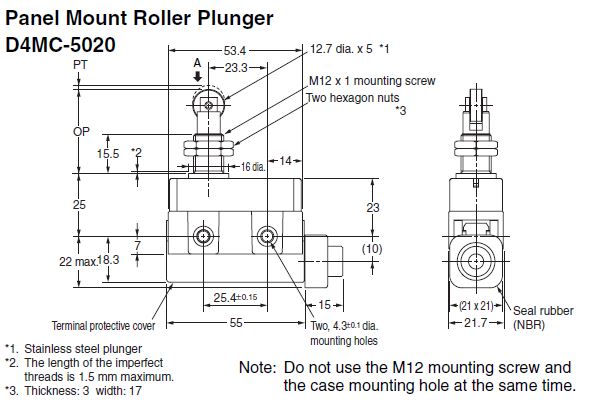 D4MC-5020 dimensions